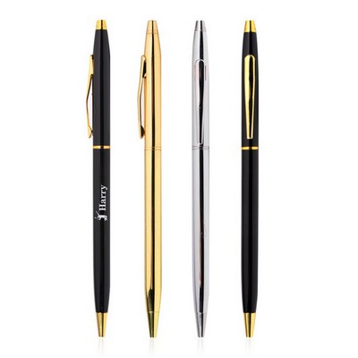 Slim Twist Mechanis Metallic Ballpoint Pens