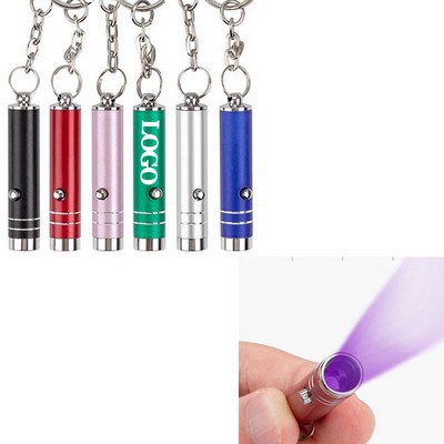 Small Light Portable UV Flashlight Keychain