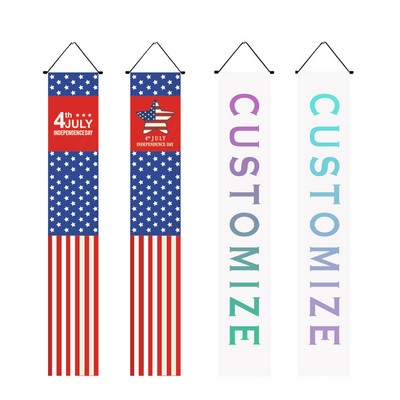 2 pcs Polyester Hanging Porch Banner Set