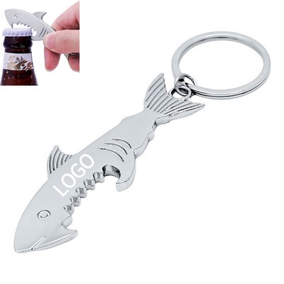 Shark Style Metal Bottle Opener Keychain Accessories