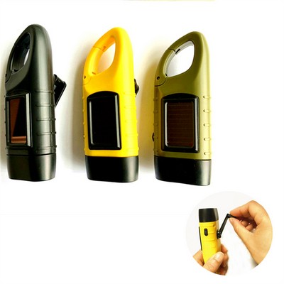 Hand Crank Solar Powered Flashlight