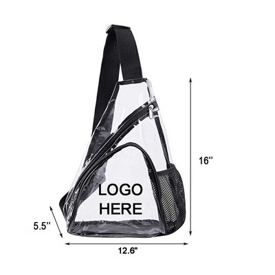 Clear PVC Waterproof Security Crossbody Shoulder Bag