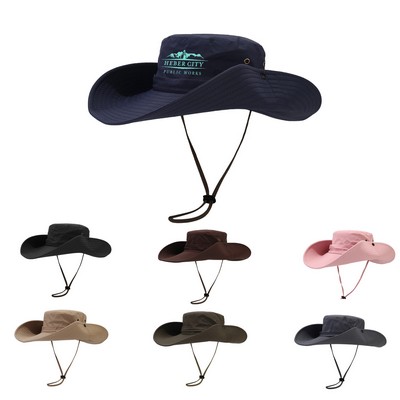 Wide Brim UV Protection Sun Bucket Hat