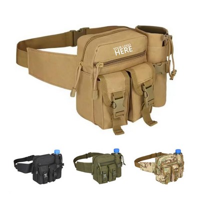 Military Tactical Fanny Pack With Water Bottle Holder