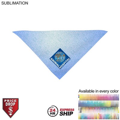 24 Hr Express Ship - Small Dog Bandana, 14x14x20, Stitched Edges, Sublimated Edge to Edge