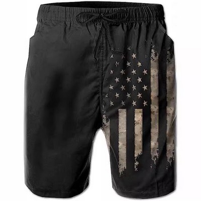 Quick-Dry 3D Print Men's Casual Shorts