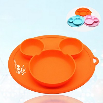 Adsorbable Baby Silicone Plate Bowl for Safe Feeding