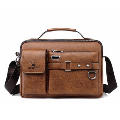 Large Capacity PU Leather Handbag Crossbody Bag Briefcases