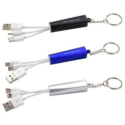 3 In 1 Charging Cable Keychain