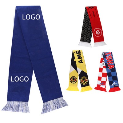 Double-Sided Sports Fan Knitted Scarf