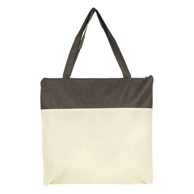 Nissun Polypropylene Zippered Tote Bag