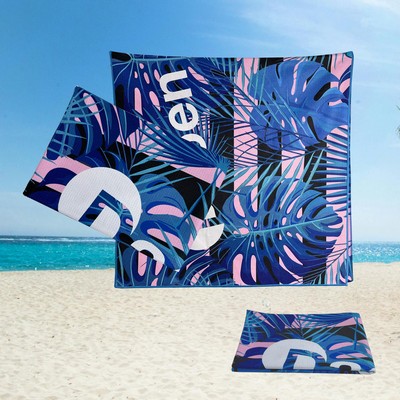 27"x55" Full Color Microfiber Beach Towel