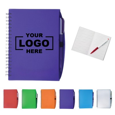 Color-Pro Spiral Unlined Notebook w Pen