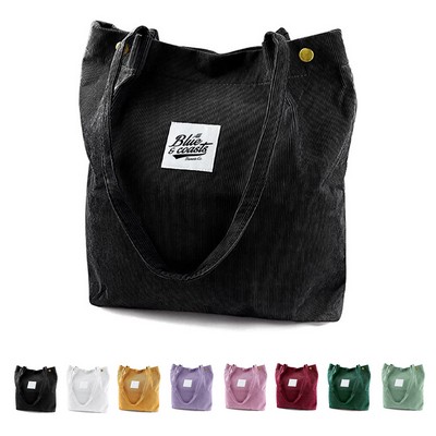 Women's Corduroy Tote Bag