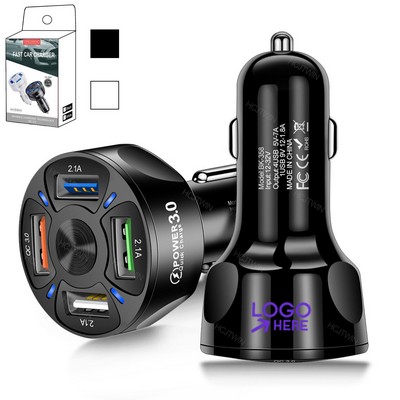 35W 7A Car Fast Charger With 4 Usb Ports