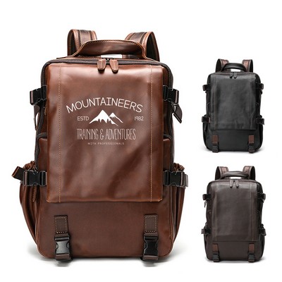 Retro Leather Backpack