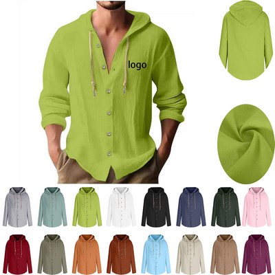 Long Sleeve Hooded Shirt