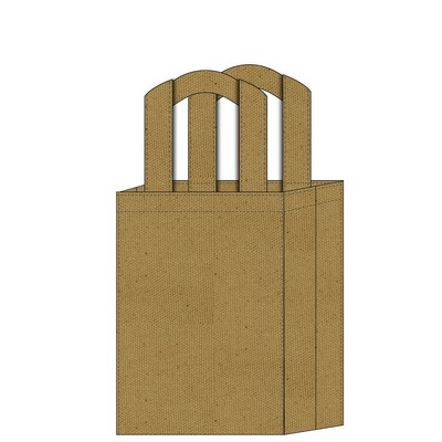 Four bottles wine bag 9"x13"x6" Full Gusset -100% Cotton Assorted colors Canvas -Self fabric Handles