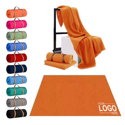 Durable Solid Color Yoga Throw Blanket