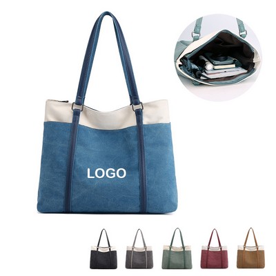 Laptop Tote Bag Canvas Handbag Purse