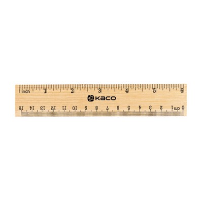 6" Double Sided Bamboo Ruler