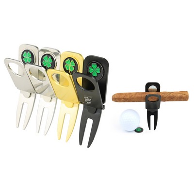 Golf Divot Repair Tool with Ball Marker