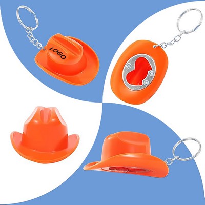 Cowboy Hat Bottle Opener Keychain