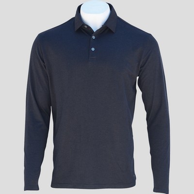 Gamer Long Sleeve Polo-Black Heather [A]