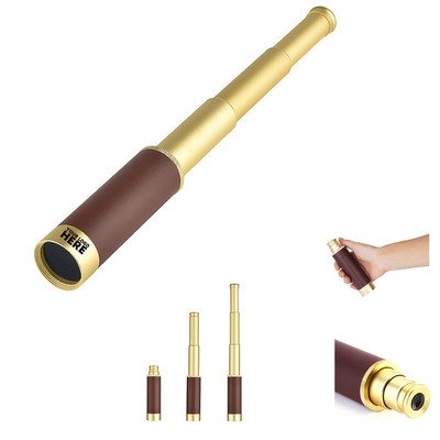 25x30 Telescope Brass Spyglass