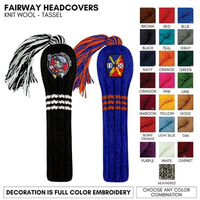 Knitted Wool Fairway Golf Club Headcover