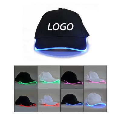 Glowing Baseball Cap With Led Lights