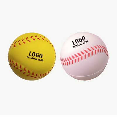 Baseball Stress Reliever 1 Color Imprint