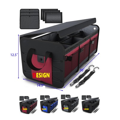 SUV Trunk Organizer Collapsible Multi-Compartment Storage Bag for Car Accessories