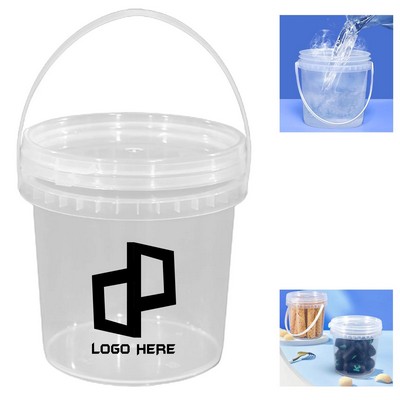 33.8 Oz Drinking Bucket W/ Lid And Straw