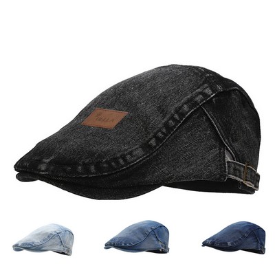 Cotton Simple denim peaked cap