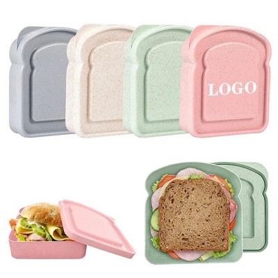 BPA-Free Food Grade Plastic Reusable Sandwich Container Toast Shape Food Storage Box