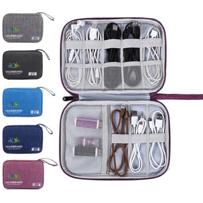 Portable Electronic Accessories Cable Organizer Bag