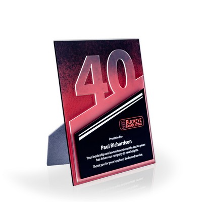 40 Year Flow Acrylic Award Plaque