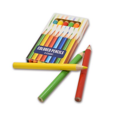 6-COUNT of non-toxic colored pencils in unimprinted box