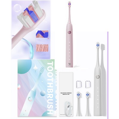 Adult USB Charging Waterproof Smart Portable Electric Toothbrush