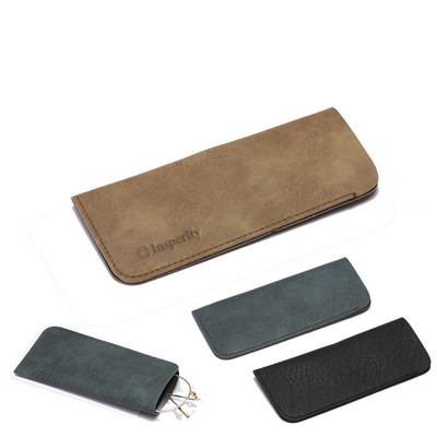 Portable Leather Soft Sunglasses Case