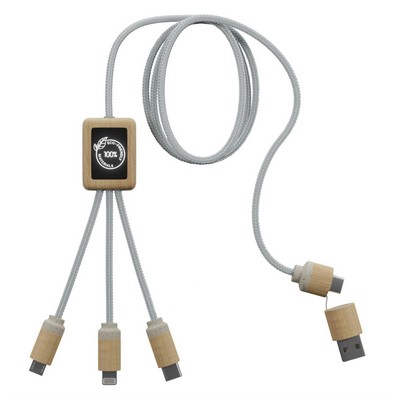 SCX Design™ 5-in-1 Bamboo Charging Cable 2A