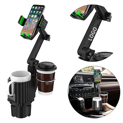 Car Cup Holder And Phone Holder W/ Adjustable Base