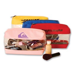 Reaction Cosmetic Bag w/Transparent Vinyl Middle