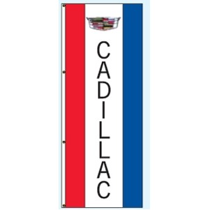 Double Faced Free Flying Drape Flags (Center Panel - Cadillac®) (3' x 8')