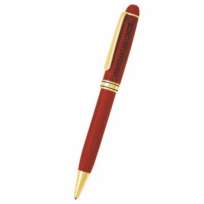 Wooden Rosewood Mechanical Pencil With Gold Trim