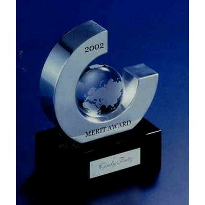 C Shape on Base w/2" Globe Embedment/Award