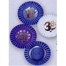 3-1/2" Stock Rosettes W/Pin Backs / 4th Place