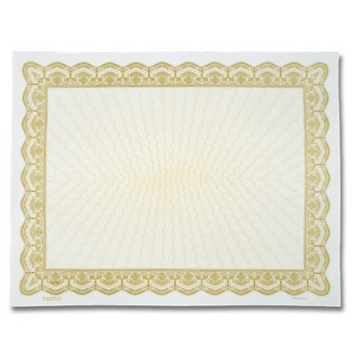 8½" x 11" Blank Certificate Border (Gold)