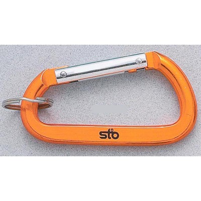 Gold Jumbo Carabiner w/Split Ring